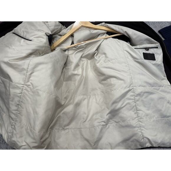 Longhi Men's Brown Coat Full Zip Coat Leather Trim EU 50 - Picture 6 of 11